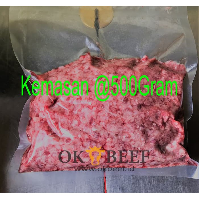 Jual Daging Giling Cincang Sapi Fresh Segar 250gr Dijamin Rendah Lemak Kota Tangerang Selatan Bos Daging DAGING GILING SAPI AUS 500 GR PREMIUM - DAGING CINCANG KEMASAN VACUMRp51200.