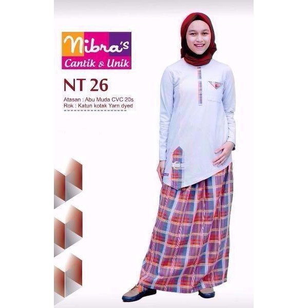 Grosir Gamis Remaja Busana Muslim Terbaru Nibras Nt 26 Abu