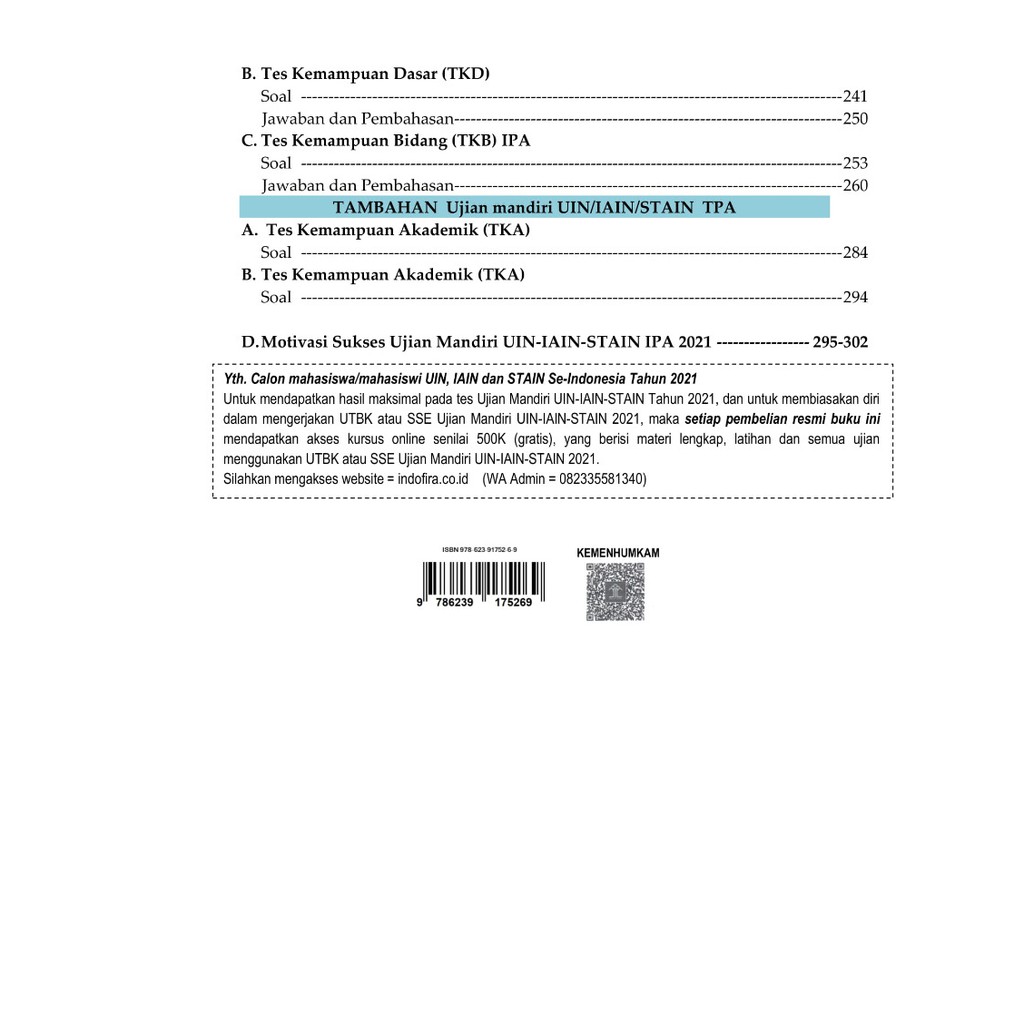 Kisi Kisi Ujian Mandiri Uin Walisongo . Buku Ujian Mandiri Ipa Uin Iain Stain Soal Ujian Mandiri Uin Iain Stain 2021 Saintek Shopee Indonesia