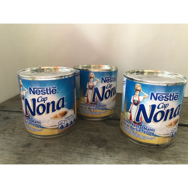 Susu kental manis Nestle cap Nona kaleng 370 gram (putih) | Shopee Indonesia