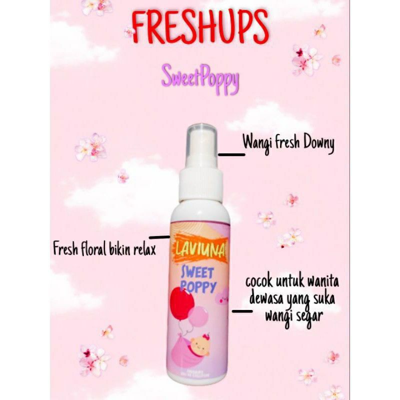 Parfum Freshup laviuna Sweaty Poppy | parfum baju | parfum laundry | parfum  baby 100ml best seller | Shopee Indonesia