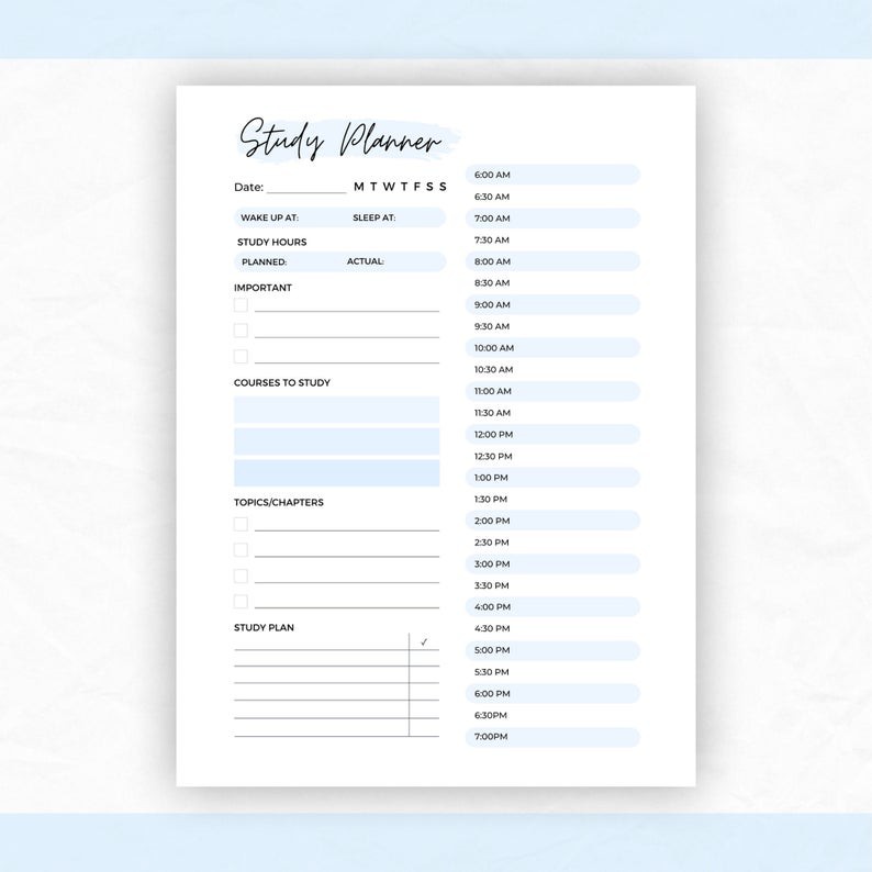 Study Planner Printable | College Planner | School Planner | Academic  Planner | Homework Planner | Shopee Indonesia