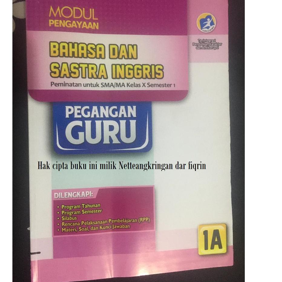 Download soal dan kunci jawaban pat bahasa inggris kelas 10 semester genap 2020 pdf kurikulum 2013 revisi terima kasih untuk buku paket . Best Seller Buku Pegangan Guru Bahasa Dan Sastra Inggris Sma K13 Kelas 10 11 12 X Xi Xii Smtr 1 Re Shopee Indonesia