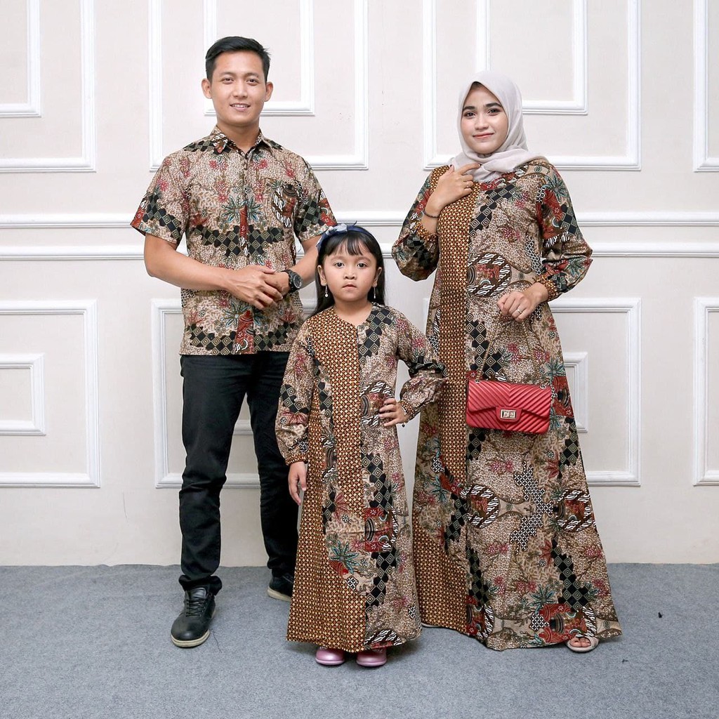Jual Baju Sarimbit Couple Batik Seragam Keluarga Family Lebaran Kondangan  Hajatan Pesta Terbaru 2021 Indonesia|Shopee Indonesia