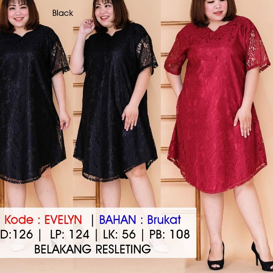 Wow Murah Meriah Evelyn Dress Best Seller Brukat Brokat Dress Bigsize Big Size Jumbo Besar Murah Shopee Indonesia