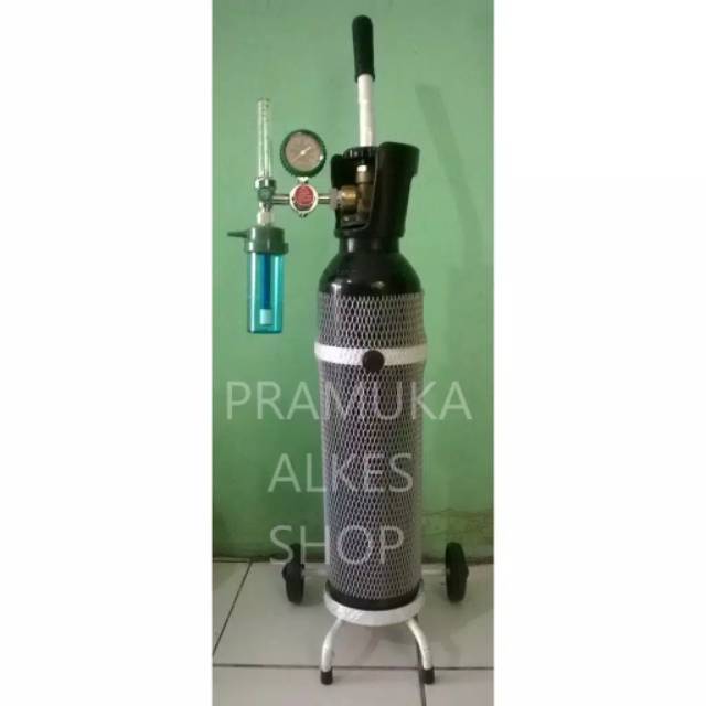 Tabung Oksigen 1m3 Lengkap Plus Trolley Dan Regulator | Shopee Indonesia