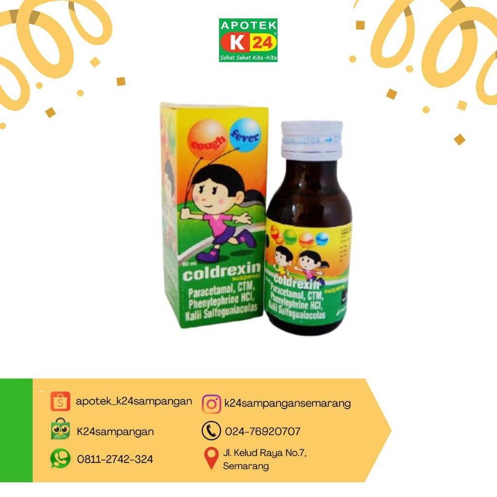 Tiap sendok teh (5 ml) mengandung . Coldrexin Sirup 60 Ml Obat Batuk Pilek Panas Anak Shopee Indonesia