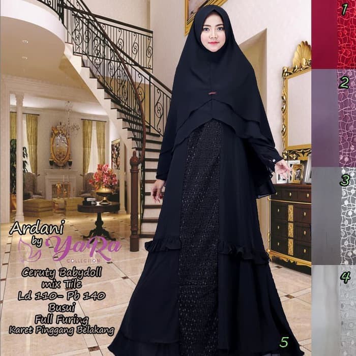 Gamis Terbaru 2019 Gamis Syari Set Hijab Real Pic Ardani By Yara