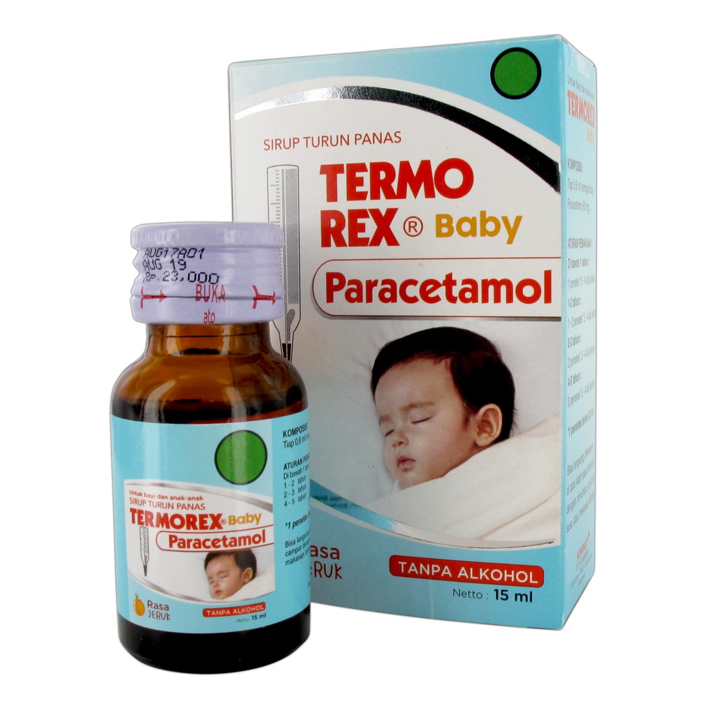 Sirup Obat Penurun Panas Dosis Bayi Termorex Baby 15 Ml Shopee