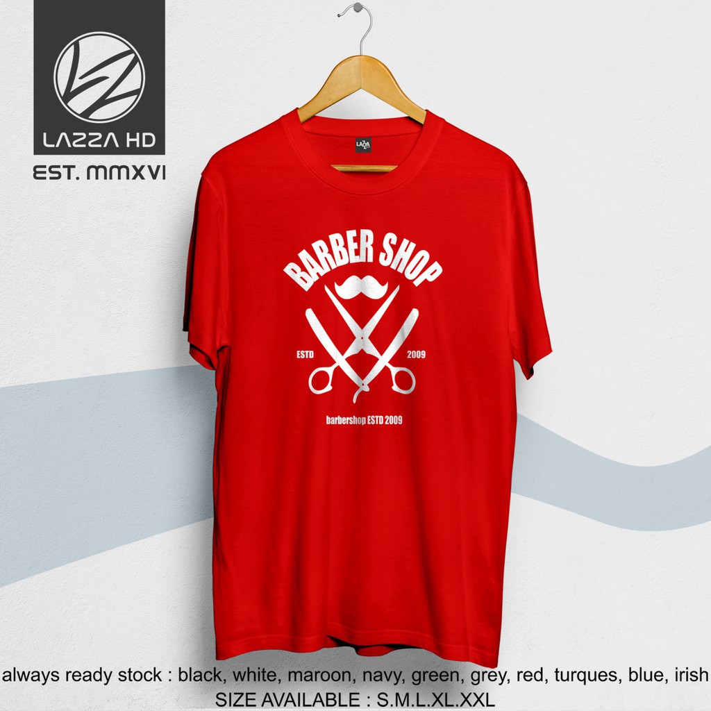 Kaos Baju Tshirt Distro Barber Shop Barbershop Tukang Cukur