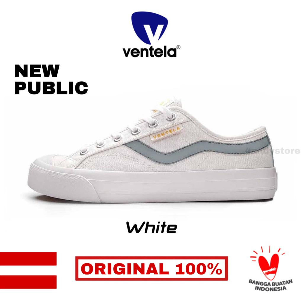 Jual ventela new public low white [original]
