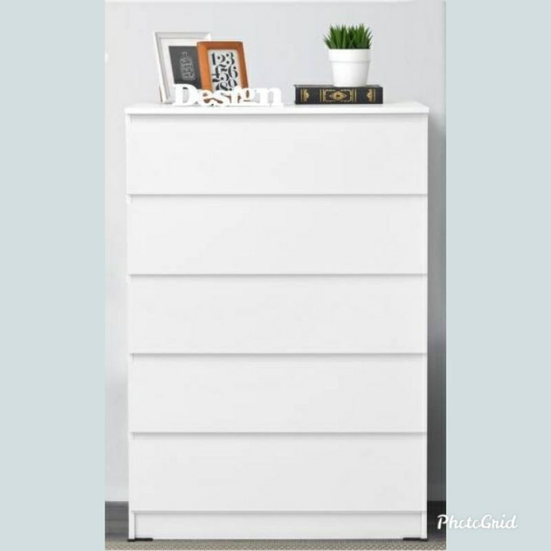 Lemari 5 Laci Putih,Drawer Putih 5 Laci | Shopee Indonesia