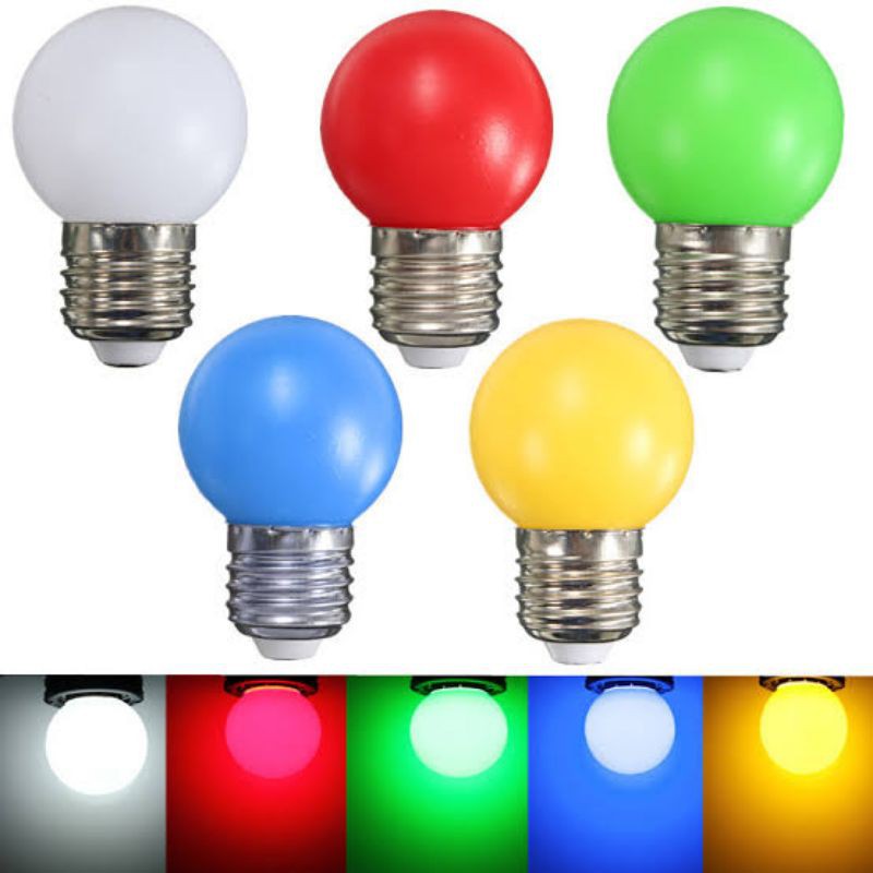 lampu bohlam LED WARNA WARNI kecil 1watt hijau kuning merah biru | Shopee  Indonesia