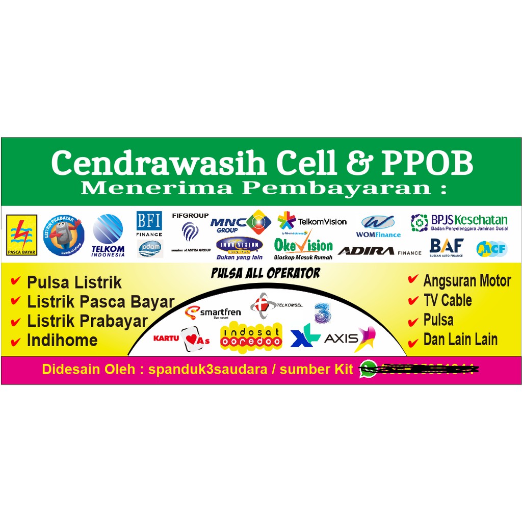 Banner spanduk jual pulsa ppob pt topindo solusi komunika download de músicas, . Cetak Spanduk Konter Warung Pulsa Dan Ppob Terbaru Uk 2mx1m Tinggal Isi Nama No Kontak Dan Alamat Shopee Indonesia