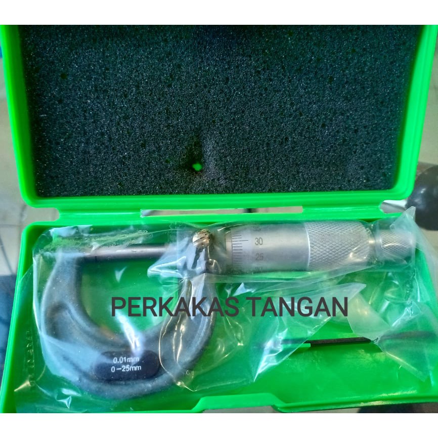 Sebuah mikrometer sekrup digunakan untuk mengukur garis tengah bola yang kecil dengan hasil seperti gambar berikut. MIKROMETER SEKRUP MICROMETER LUAR 0-25 Mm 0.01mm | Shopee ...
