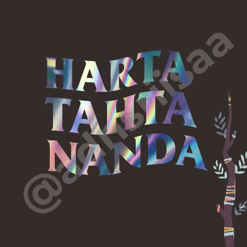 Stiker Hologram Harta Tahta Nama Viral Tiktok Shopee Indonesia