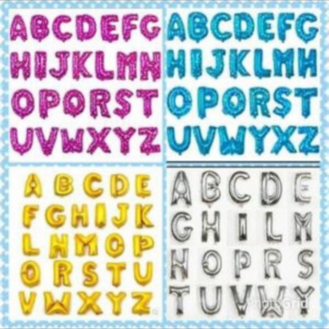 Balon foil Huruf dan Angka harga satuan | Shopee Indonesia