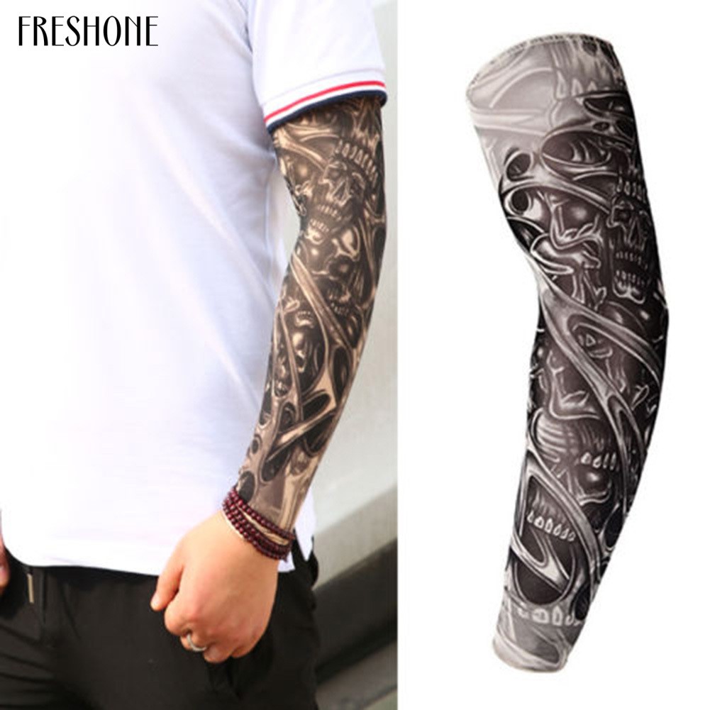 Hot Freshone Stretchy Uv Protection Outdoor Tattoo Arm Shopee Indonesia