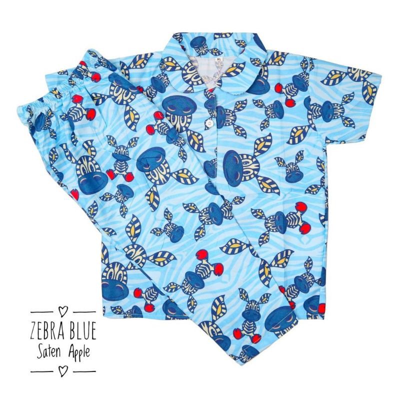 Cari produk set piyama wanita lainnya di tokopedia. Piyama Anak Kekinian Zebra Blue Baju Tidur Anak Bahan Satin Apple 8 10 Tahun B Shopee Indonesia