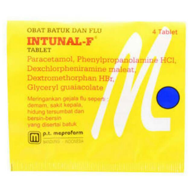 Intunal Forte Strip 4 Tablet Obat Flu Batuk Demam Shopee
