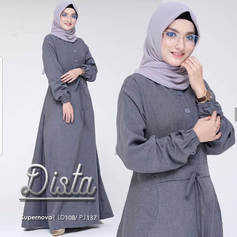 Jual Gamis Polos Kekinian Dista Dress Gamis Syari murah terbaru bahan  Moscrepe adem nyaman gamis pesta Indonesia|Shopee Indonesia
