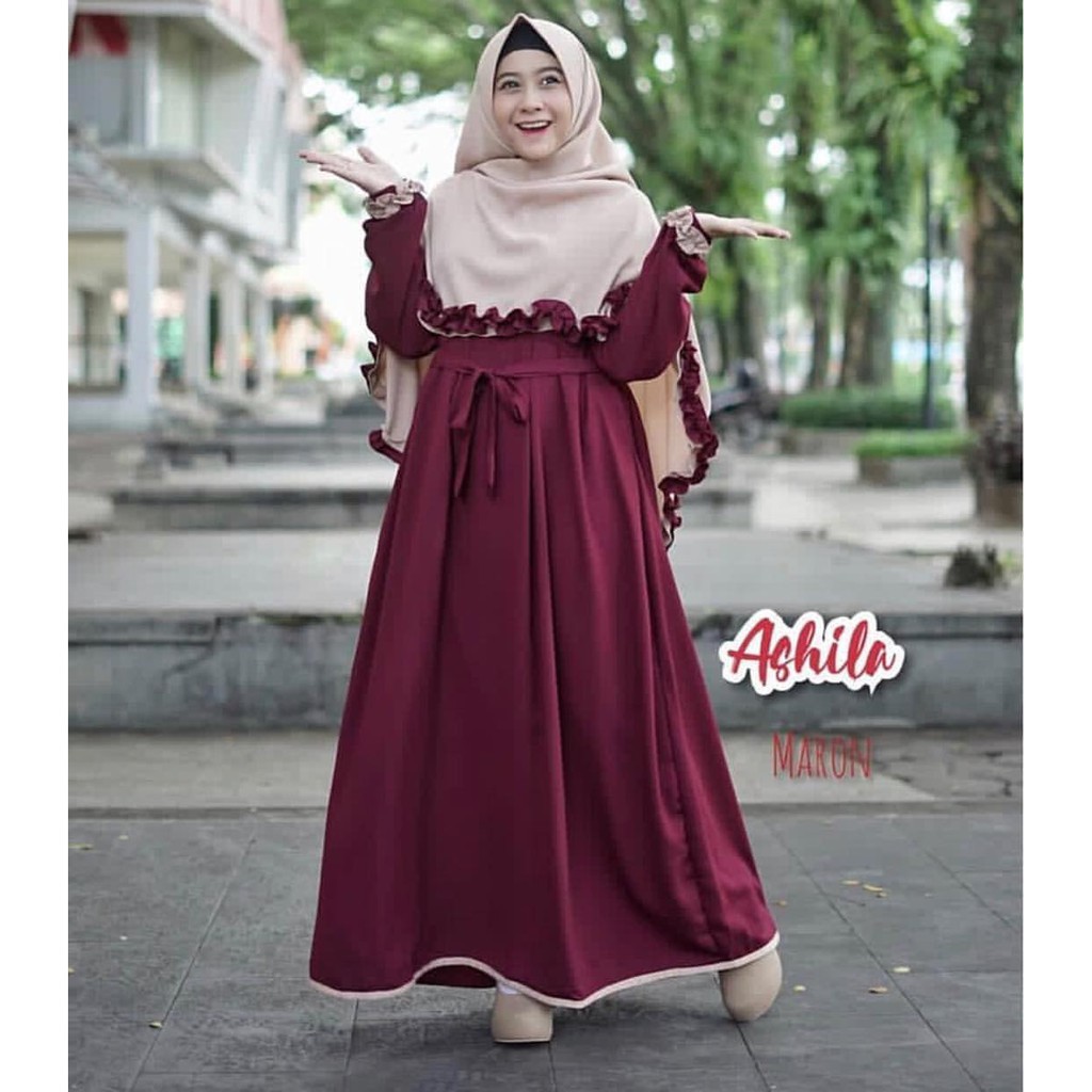 Terlaris Baju Pesta Wisuda Cantik Ria Ricis Ns Fc Najibah Gamis