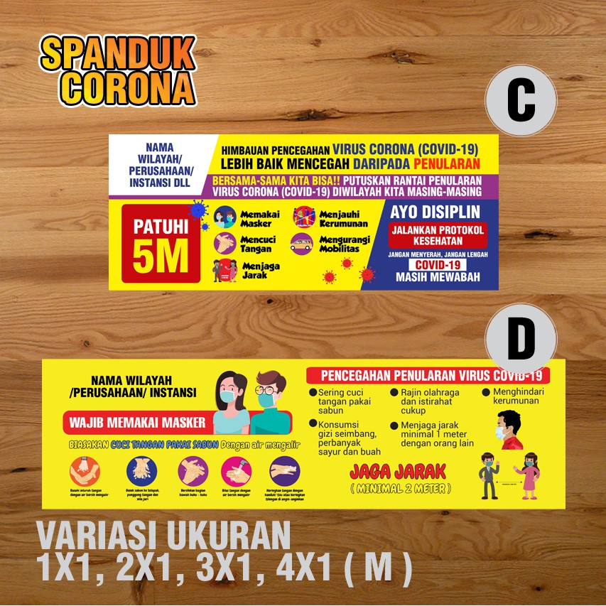 Buat spanduk atau banner murah percetakan online terpercaya raja. Spanduk Corona Spandukcovid 19 Banner Corona Bisa Reques Desian Shopee Indonesia
