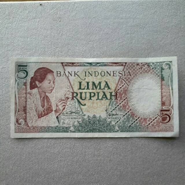 Jual Uang kertas 5 rupiah lawas Indonesia|Shopee Indonesia