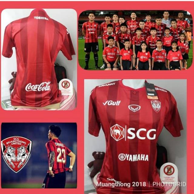 Scg Muangthong United Authentic Thailand Football Soccer Thai League Jersey Shirt Home Red Thailandoriginalmade Regular price 35.
