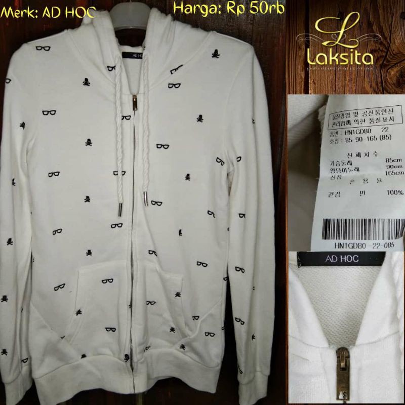 Jaket hoodie AD HOC Preloved #butiklaksita | Shopee Indonesia