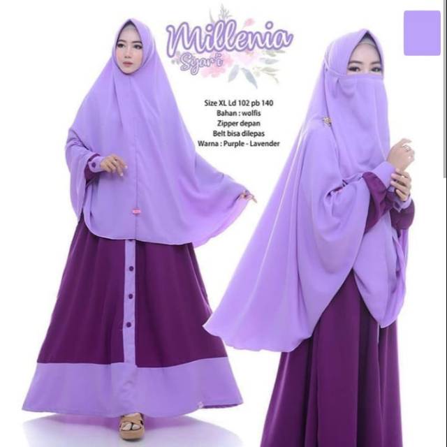 Gamis Syar I 1 Set Inas Kamila Shopee Indonesia