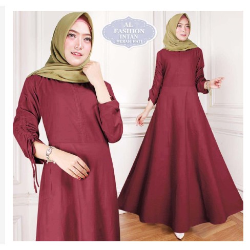 Model Gamis Syari Baju Gamis Pesta Wanita Atasan Polos Terbaru