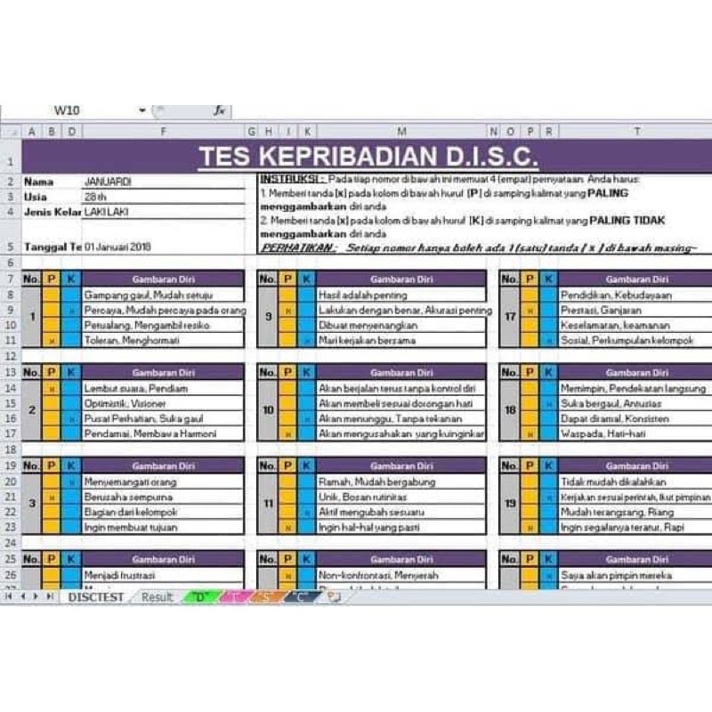 ##pendahulan alat tes disc adalah sebuah alat untuk memahami tipe tipe perilaku dan gaya ke pribadian, yang pertama kali dikembangkan oleh william moulton marston. Jual Alat Test Psikologi Psikotest Disc Skoringnya Indonesia Shopee Indonesia