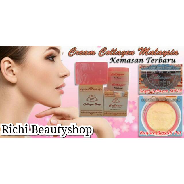 Krim malam (putih) untuk dipakai . Paket Cream Collagen Super Original Shopee Indonesia