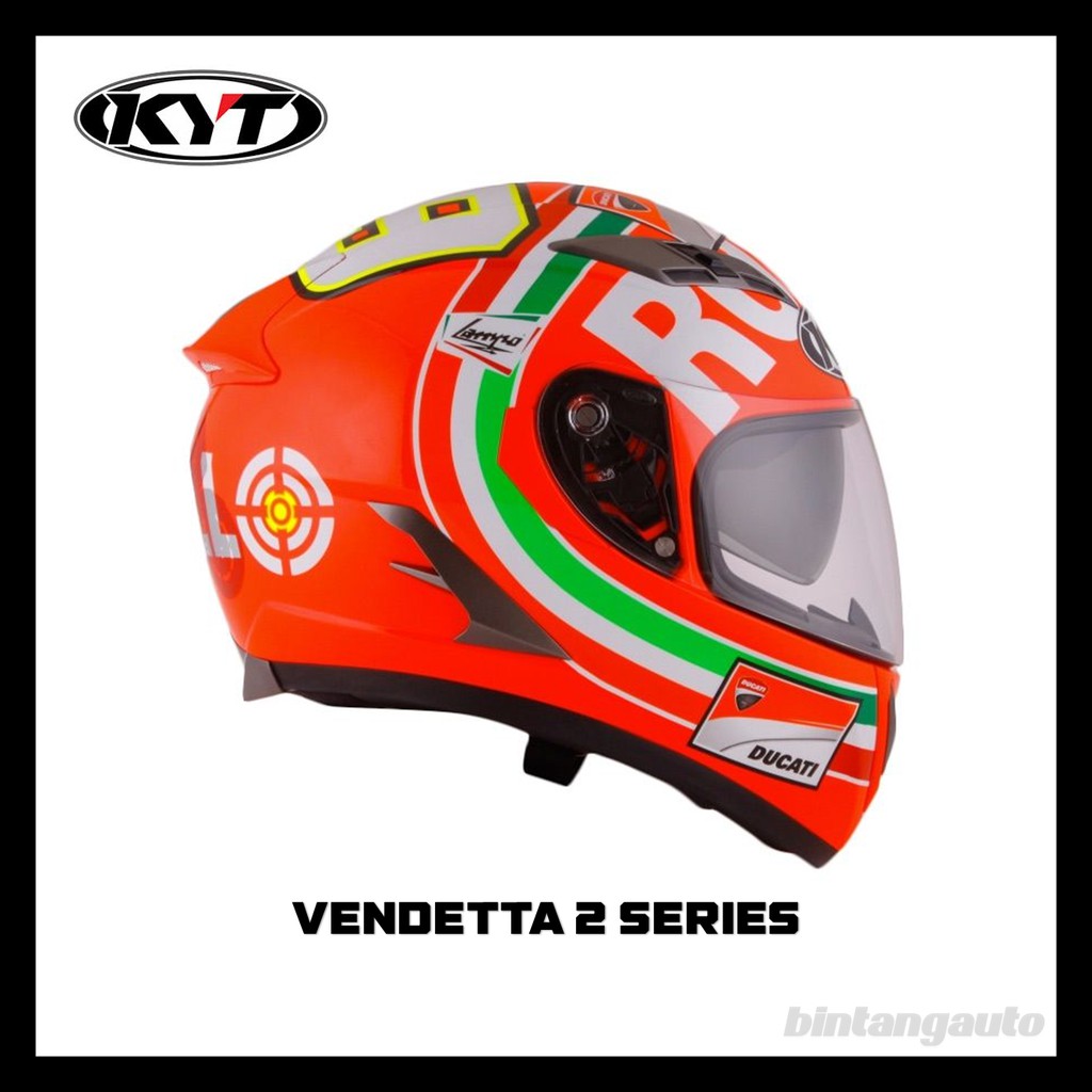 Helm Full Face Kyt Vendetta 2 Andrea Ianonne Rosso Mugello Ducati