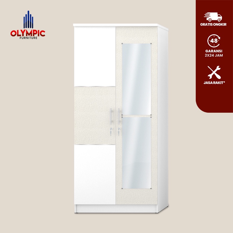 Jual Lemari Pakaian 2 Pintu Olympic Hessian 2p Lemari Baju Lemari - Premium Dark Texture Gallery - 4K