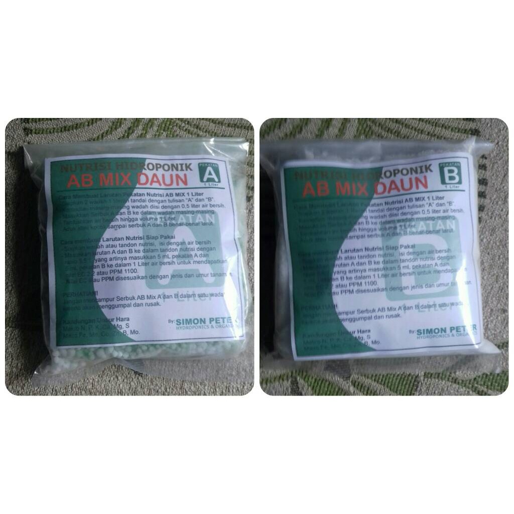 DISKON AB Mix Sayuran Daun Pekatan 1L (serbuk) Pupuk / Nutrisi Hidroponik  TERLARIS | Shopee Indonesia