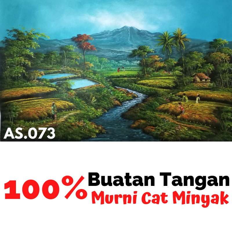 Jual Lukisan Pemandangan Alam Dan Bunga Kanvas Asli Ukuran Besar 85X 135 Cm Dekorasi Dinding Ruang Tamu Indonesia|Shopee Indonesia 800_X_800_jpg