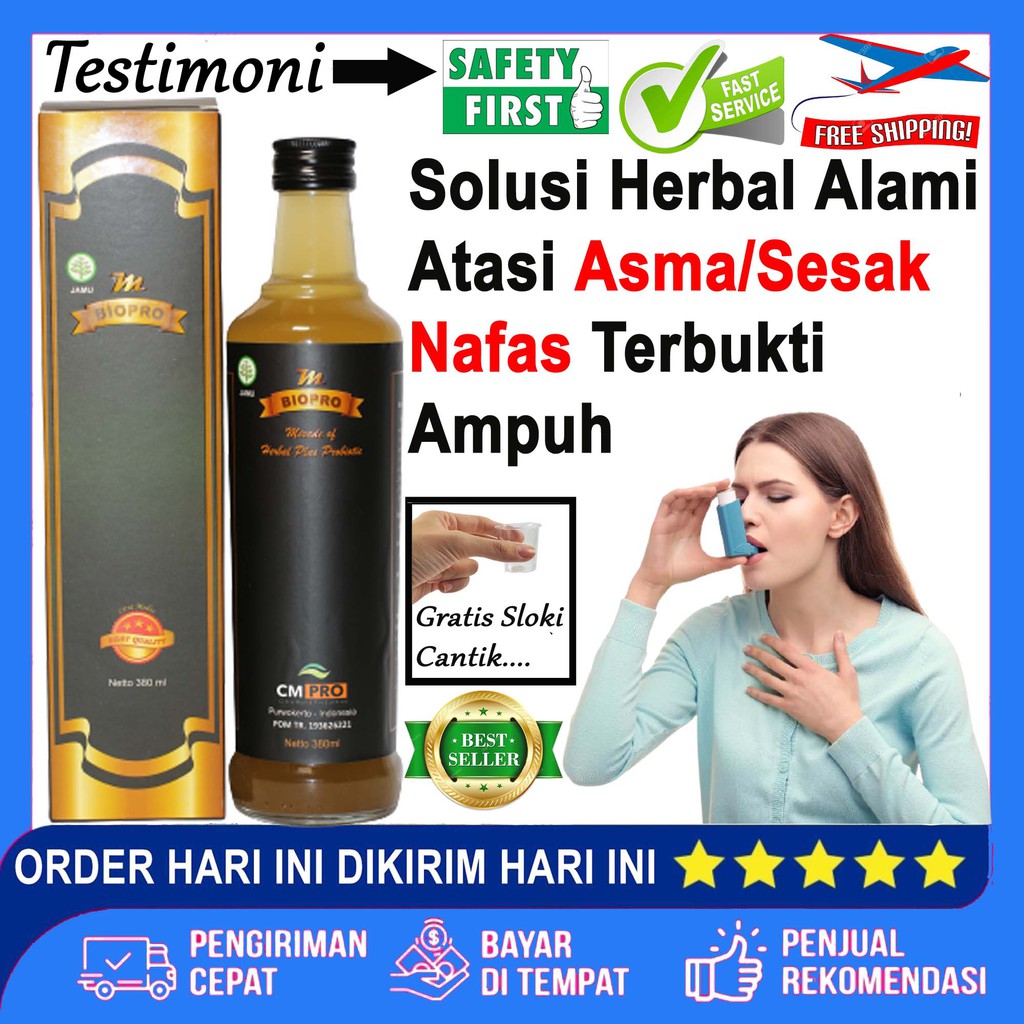 Obat Asma &amp; Sesak Nafas Paling Ampuh - Mbiopro - obat asma non cina anak  dewasa dan lansia | Shopee Indonesia