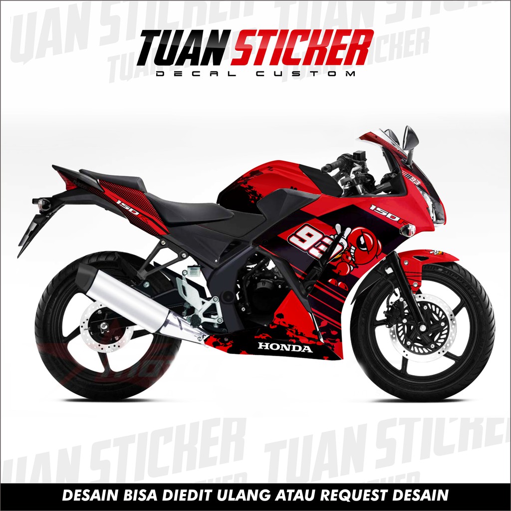 Decal Sticker CBR 150 K45 Shark Red v2 - Nusakambangan Sticker