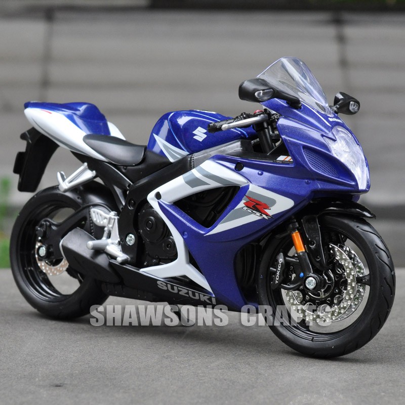 Diecast Model Sepeda Motor Mainan Maisto 1 12 Suzuki Gsx R750 Sport Bike Koleksi