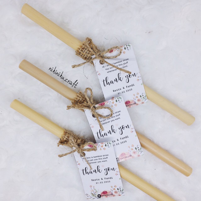 SOUVENIR NIKAH SEDOTAN BAMBU MURAH/SEDOTAN BAMBU/BAMBOO STRAW/SOUVENIR UNIK/ SOUVENIR MURAH | Shopee Indonesia