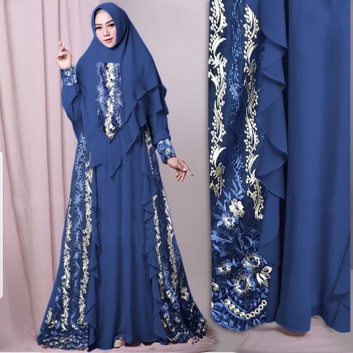 Gamis Syari Terbaru Syari Jumbo Alya Busui Gamis Set Khimar