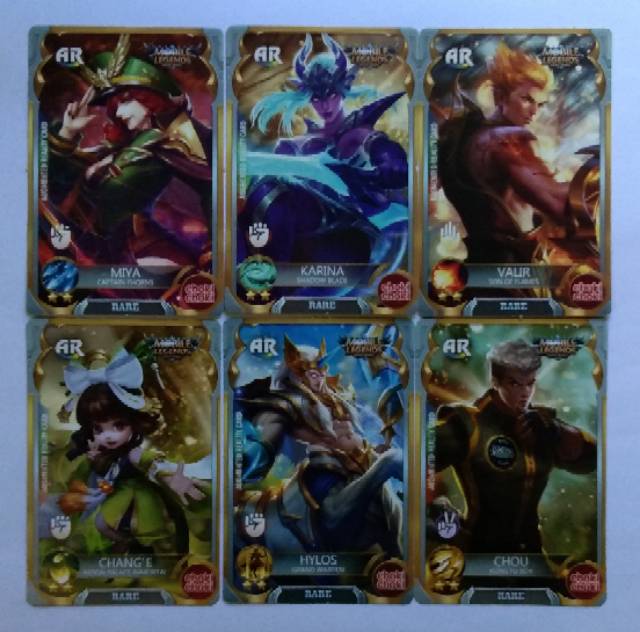 Free ongkir & bisa cod. Kartu Game Card Mobile Legends Bang Bang Ar Rare Regular Choki Choki Random Shopee Indonesia