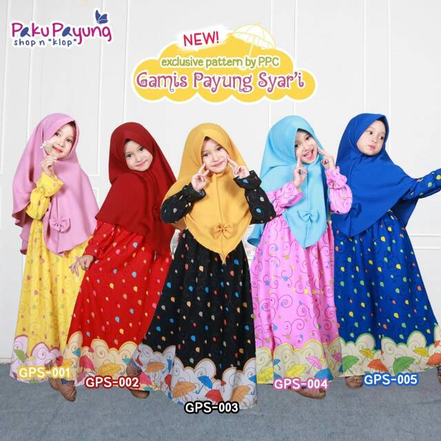 Gamis Anak Paku Payung 6 7th Shopee Indonesia