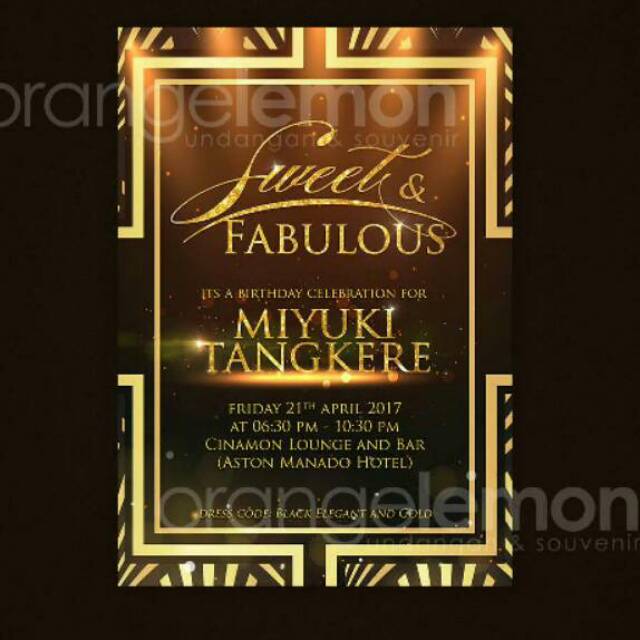 Jangan lupa untuk selalu bersyukur, tumbuhlah dewasa menjadi. Undangan Ulang Tahun Dewasa Sweet Fabulous Elegan Modern Gold And Glitter Night Life Shopee Indonesia