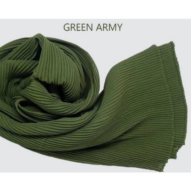 Beli pashmina plisket full warna hijau army di cimahi,indonesia. Jual Pasmina Plisket Army Indonesia Shopee Indonesia