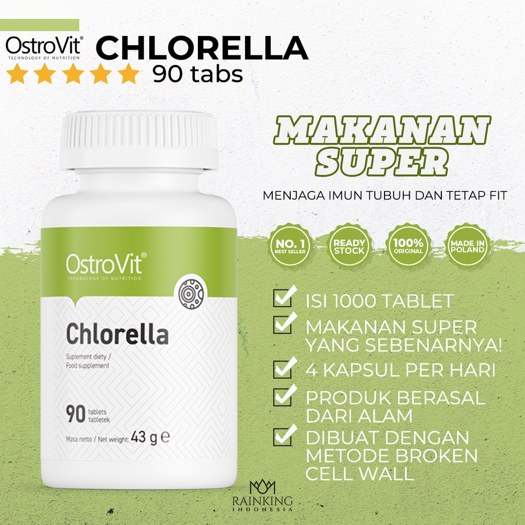 Suplemen CHLORELLA Vitamin A E Super Food Asam Amino Protein Klorofil |  Shopee Indonesia