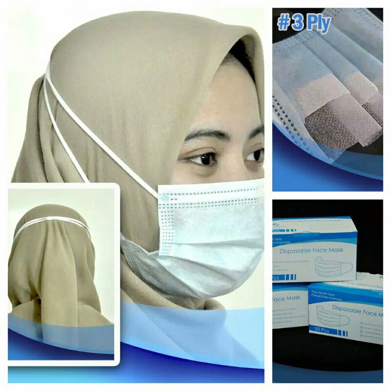 ∙ promo pengguna baru ∙ kurir instan ∙ bebas ongkir ∙ cicilan 0%. Masker Medis Hijab Headloop 3ply Harga Satuan Free Plastik Shopee Indonesia