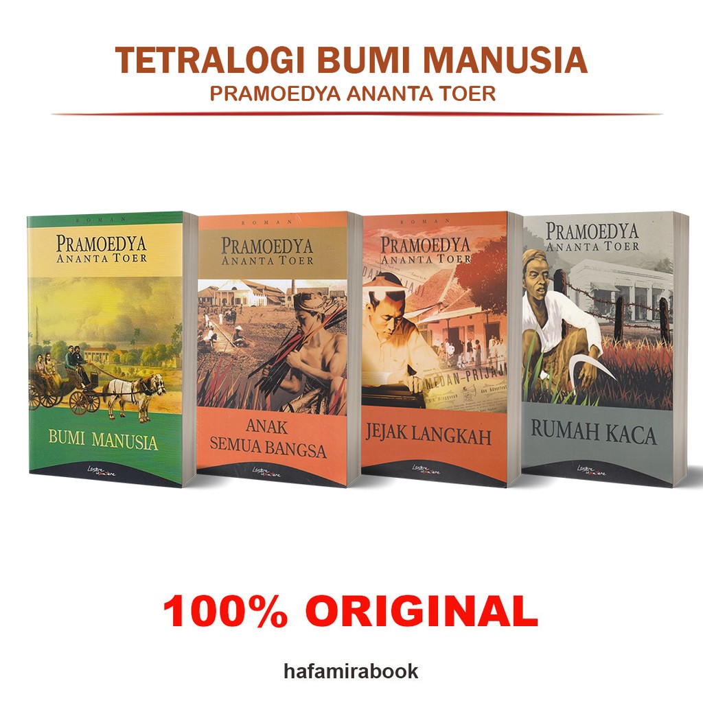 Dalam memberikan layanan bahan bacaan literasi, kami memperbaharui koleksi kami yang juga disertai alih wahana di dalamnya. Original Bumi Manusia Tetralogi Pulau Buru Pramoedya Ananta Toer Shopee Indonesia